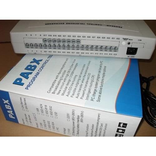China Telephone switch / PBX manufacturer direct supply VinTelecom CP432 PABX -4Lines x 32 Phone extensions