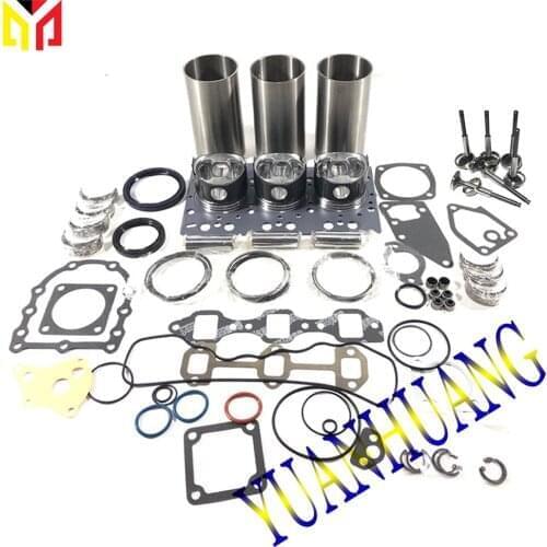 3TNE68 Engine Rebuild Kit With Valves Overhual Repair Gasket Set For Yanmar & John Deer Tractor Liner Piston Ring Bearing