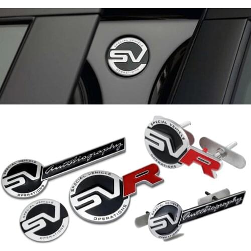 Metal Car Body Sticker for SV Logo Land Rover defender freelander 2 discovery Auto Styling Letter Decal Emblem Badge Accessories