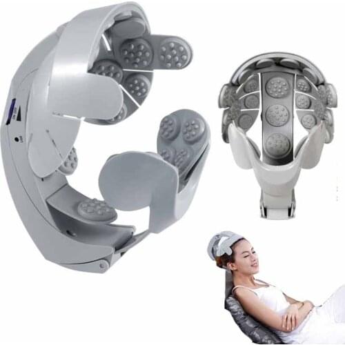 Brain Head Massager Buru-Buru Helmet Head Massageador Scalp relaxation shaking vibration Acupuncture Electrical Nerve Stimulator