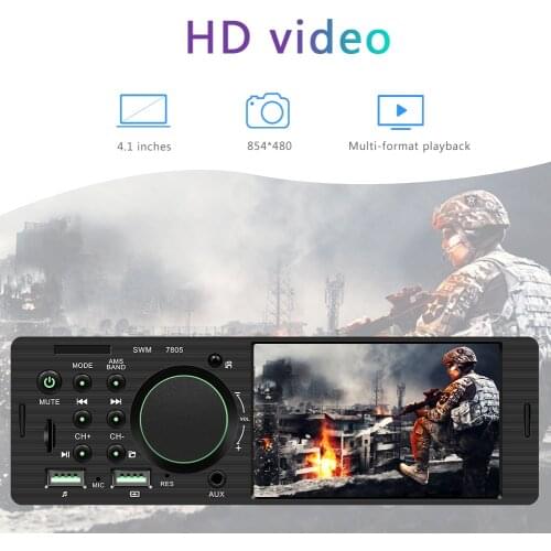 Newest 7805 1Din 4.1 Inch Touch screen TFT Car Radio MP5 Player FM Radio BT4.0 AUX RCA Car Audio Stereo