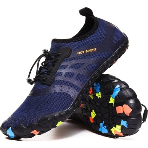Men Five Fingers Water Shoes Mesh Fabric Breathable Outdoor on Foot Swimming Fishing Anti-Slippery Upstream Aqua Shoes Sneakers