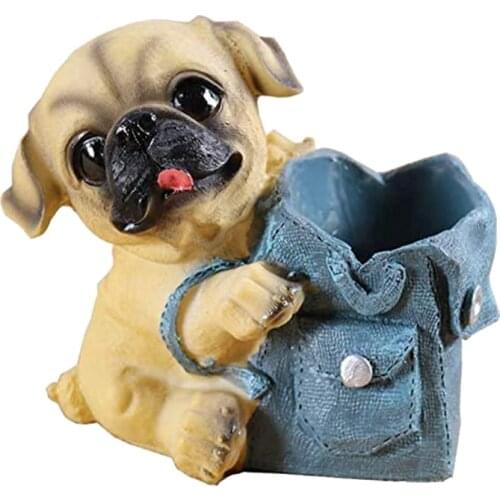 Pen Holder Desk Decor,Cute Pencil Holder for Desk , Desk Organizer for Office Home Decorative(Pug)