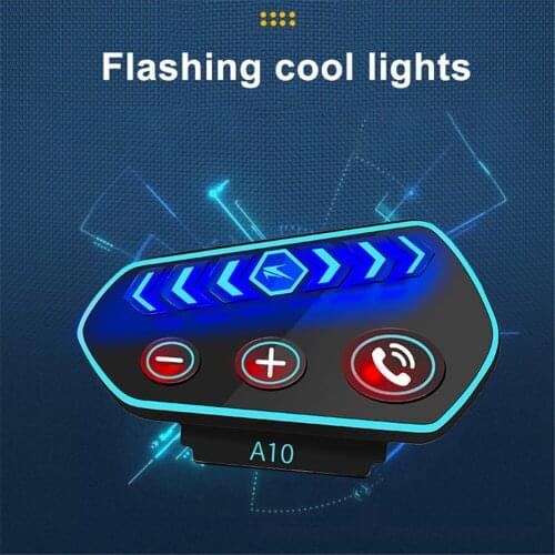 A10 5.0 Helmet Headset IP67 Waterproof LED Motorcycle Cycling Wireless Headphone For Calling Music Car Electronics