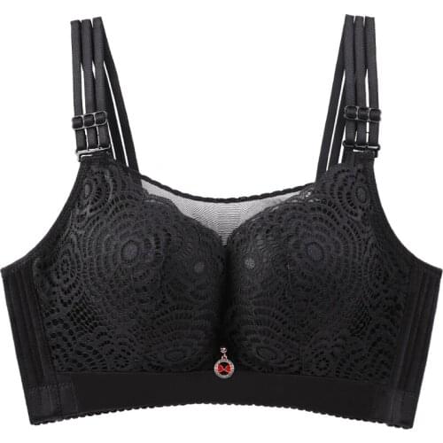 2019 New product Europe and America Sexy lace comfortable thin cup mature women plus size lingerie