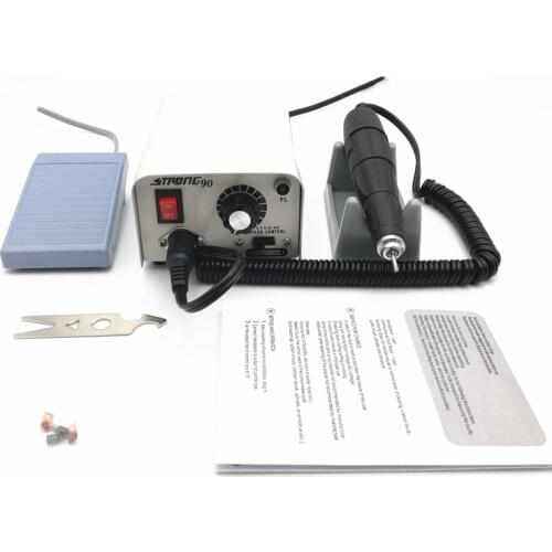 New Arrival STRONG 90 65W 35000rpm 210 handle standard 2.35mm Profession Electric Nail Drill For Nail Polishing Art Equipment