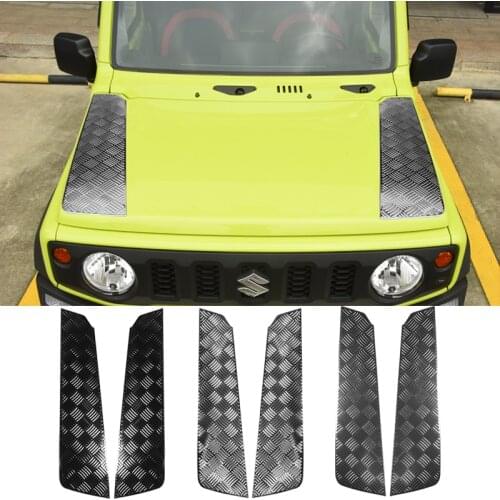 304 S.Steel Engine Cover Decoration Car Front Bumper Trims Cover Panel Accessories For Suzuki Jimny JB64 JB74