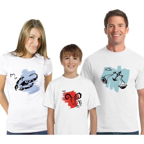 Personalized 3'lü Suit Mom Dad Male Child White T-Shirt
