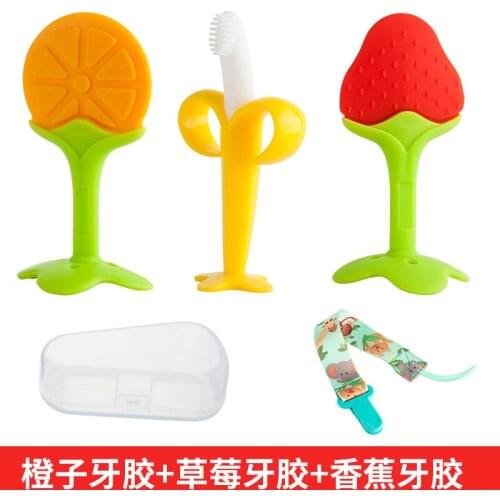 Teether Fraise Accessories Accessories Silicone Teethers Teething Babies Toys Pendant Siliconen Kralen Silicone Letters AC50YJ
