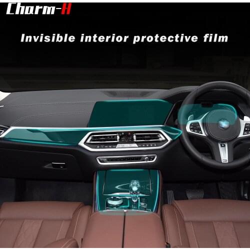 For BMW X5 G05 RHD 2019 Car Interior Screen Protector Central Control Navigation Display Gear TPU Protective Film Sticker