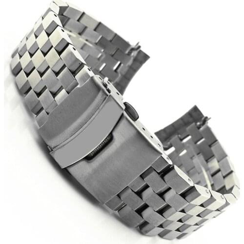 22mm Silver Stainless Steel strap for Seiko Abalone SRP773 SRP775 SRP777 SRPA21 Curved end Bracelet Strap watchbands
