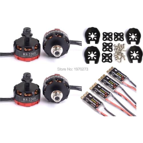 RS2205 2205 2300KV CW CCW Brushless Motor with Motor Cover & Littlebee 30A BLHeli S 30A-S ESC Combo For FPV Racing Drone