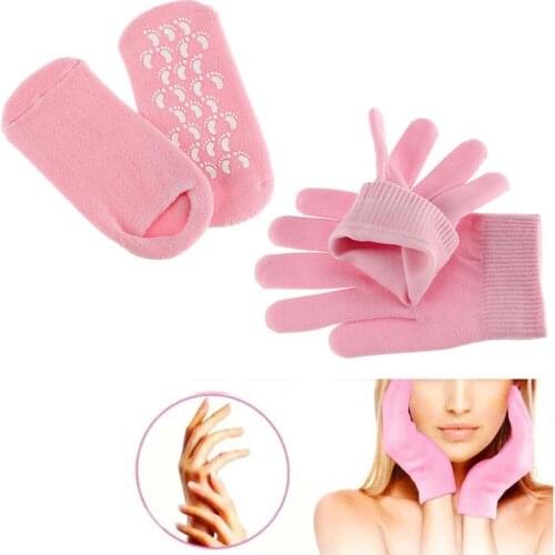 Silicon Moisturising Socks and Gloves Gel Inner Use for Cracked Foot Hands Whitening Softening Skin Care