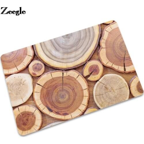 Modern Style Rubber Outdoor Carpets Bedroom Decor Carpet Wood Grain Print Living Room Anti-slip Floor Carpet Entrance Door Mat