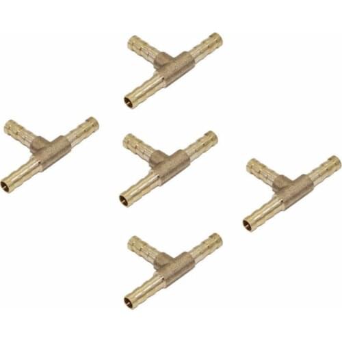 T way Brass Barb Pipe Fitting 3 way connector For 6mm 8mm hose copper Pagoda Water Tube Fittings