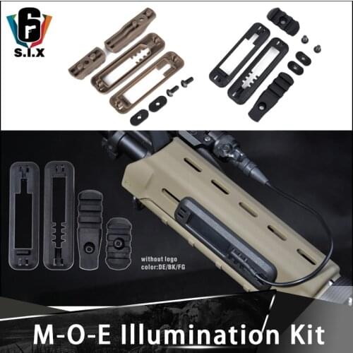 8PCS/SET Tactical Airsoft M O E Illumination Kit Rail Mount Hunting Accessories Picatinny Mount