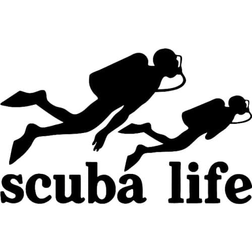 Creative Personality Double Diving Auto Sticker Pvc Suitable for All Kinds of Cars of Fashion Decal 15 * 9.3cm