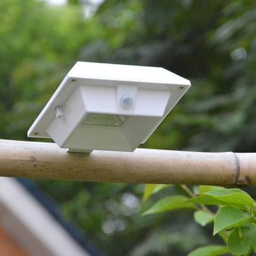 4LEDs Solar Light Outdoor PIR Motion Sensor High Lumen Square Wall Light Waterproof Security Lamps for Eaves Garden Yard Fence