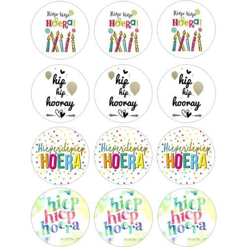 Hiep Hiep Hoera Happy Birthday Decor Labels Birthday Party Celebration Cheerful and Fun Stickers