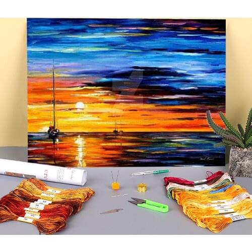 Far And Away Pre-Printed 11CT Cross Stitch DIY Embroidery Patterns DMC Threads Hobby Handiwork Handmade Knitting Mulina Gift