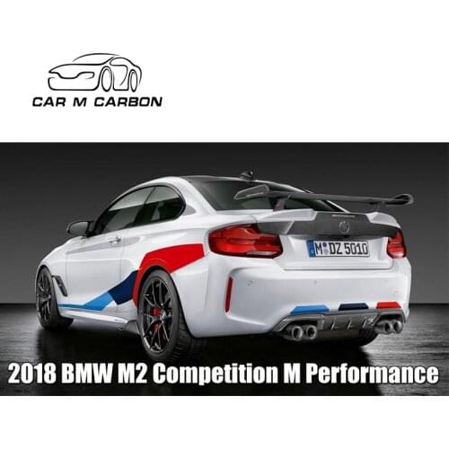 Carbon fiber rear spoiler for f87 m2 f22 2015 up glossy black rear wing