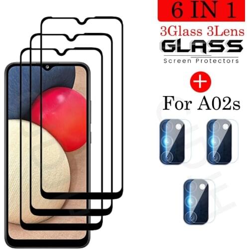 Tempered Glass For Samsung Galaxy A02s Screen Protector Glass For Samsnug A02s Camera Film For Samsung A02s Protective Glass