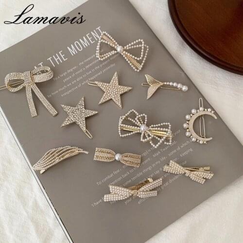 Vintage Exquisite Hairpin Fairy Hairpin Bangs Baroque Mermaid Crescent Star Hair Accessories Fashion Ladies Hair Accessories