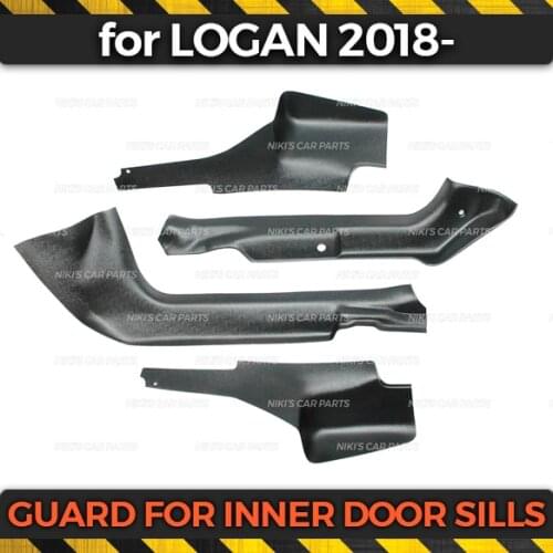 Protective covers for Renault / Dacia Logan 2018- of inner lining ABS plastic door sills interior molding of carpet styling