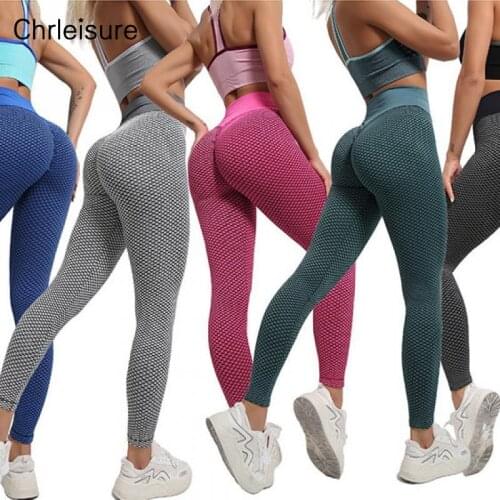 CHRLEISURE Fitness Leggings Sport Women Push Up Gym Workout Leggings High Waist Seamless Female Pants Sexy Femme Running Legging