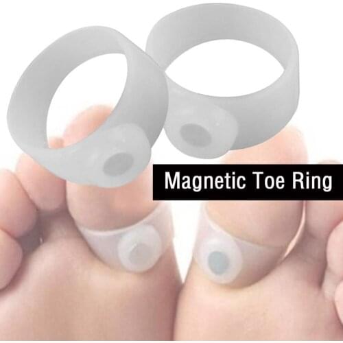 1 Pair Massage Body Shaping Lose Weight Women Fashion Silicone Magnetic Foot Toe Ring Freeshiping