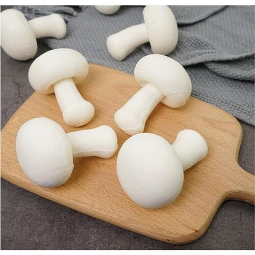 1PCS Polyurethane Artificial Mushroom Creative Lifelike Artificial Vegetable Food Prop for Display Photography Prop Fruits
