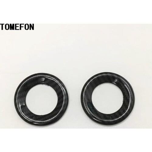 2pcs For HONDA CRV CR-V 2017 2018 ABS Chrome or Fiber Paint Interior Inner Door A pillar Stereo Speaker Ring Cover Trim