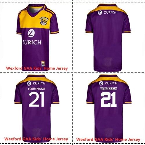 2021 Wexford GAA Kids' Home Jersey 2021/22 IRELAND WEXFORD TRAINING RUGBY KIDS JERSEY size 16--26