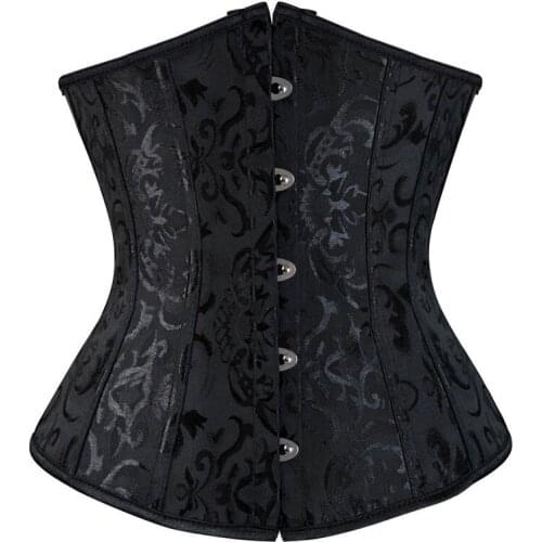2021Gothic Corset Women Sexy Underbust Corset Waist Trainer Corset Shaper Plus Size Corpete Corselet Black White Red Blue S-6XL
