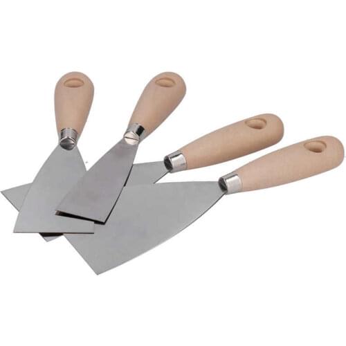 4Pcs Foodservice Scraper Slant Edge Stainless Steel Slant Grill Cleaning Kitchen Tools Cooking Scraper