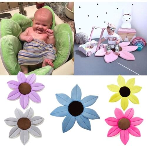 70CM NonSlip Baby Shower Bath Tub Flower Pad Bath Infant Newborn Safety Security Bath Support Cushion Mats Shower Petal Seat Pad
