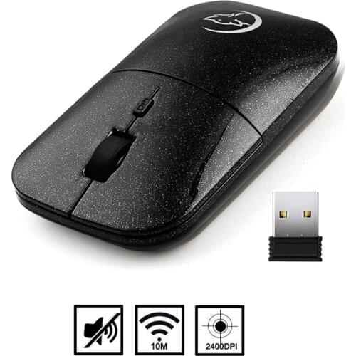 G822 2.4Ghz Silent Wireless Mouse 2400 DPI 4 Buttons Wireless Mouse Adjustable Ergonomic Design Business Travel Button Mini Mice