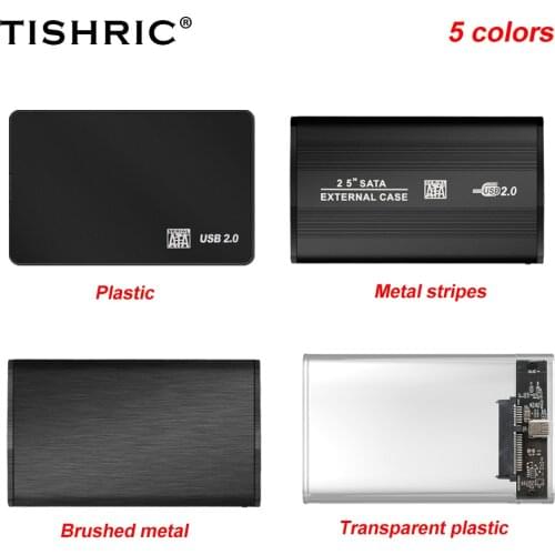 TISHRIC 2.5 Inch Hdd Case For Hard Drive Box Usb 2.0/3.0 To Sata 8 TB External Hard Drive Case Hdd Enclosure Hard Disk Case