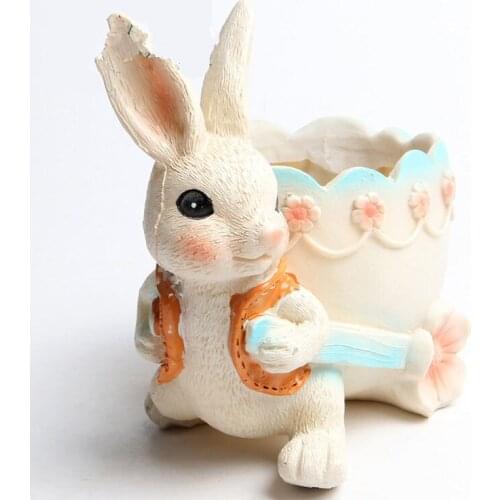 Succulent Flower Pot Multifunction Storage Crafts Garden Flower Pot Cute Rabbit Shape Flower Pot Flower Home Dec Ornaments