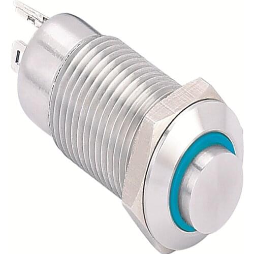 ELEWIND 12mm Ring illuminated latching type push button switch (PM121H-10ZE/J/W/2.8V/S)