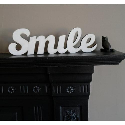 Handpainted Chic Smile pvc Sign - Word Smile Sign - Housewarming Present by Wordsworth