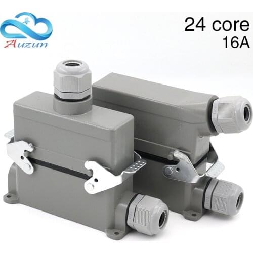 H16B - HE - 024-3 24 core heavy connectors high base a two-button 16 a500v screws on both sides