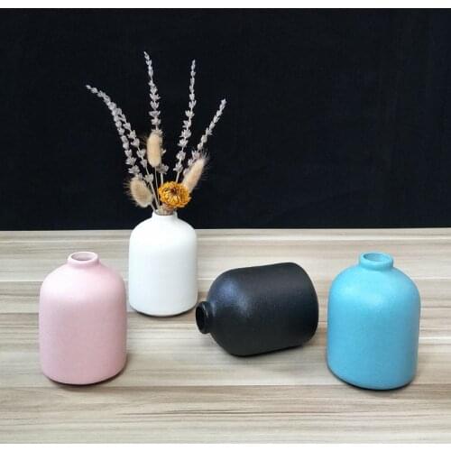 Ceramic Vase Flower Vase Nordic Decoration Home Living Room Decoration Home Decor Retro Hand-painted Glaze Matte Zen Crafts