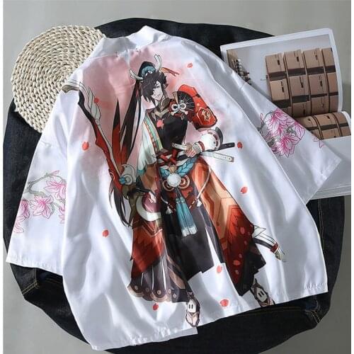 Kimonos Man Japanese Kimono Cardigan Cosplay Shirt Blouse For Women Japanese Warrior Yukata Female Summer Beach Kimono