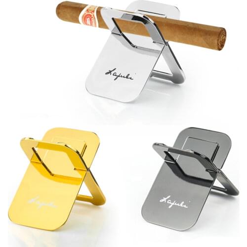 Lafuli Cigar Special Rack Metal Folding Rack Portable Stand Creative Design Cigar Bracket Smoking Accessory Men Decoration Gift