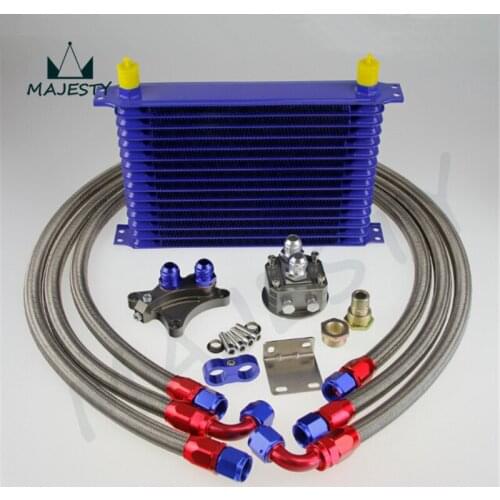15 ROW OIL COOLER KIT FOR Silvia S13 S14 S15 180SX 200SX 240SX SR20DET BLUE
