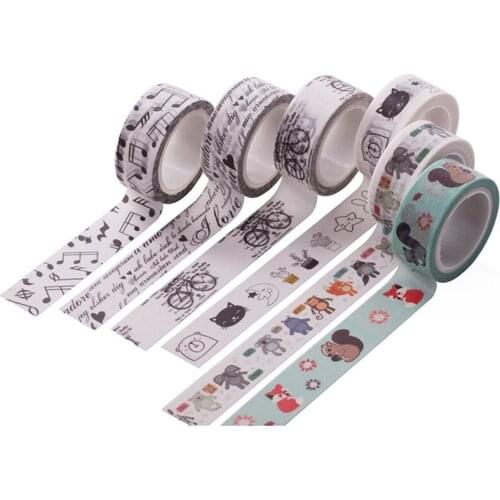 15MMx5M lovely tapes color Dividing Stickers border masking adhesive paper washi tape DIY Scrapbooking Hand account