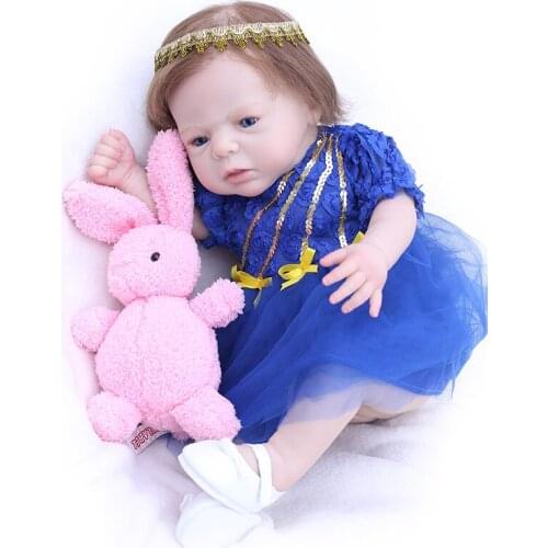 Bebes reborn doll 50cm full soft silicone reborn baby dolls com corpo de silicone menina baby dolls girl Christmas gifts doll