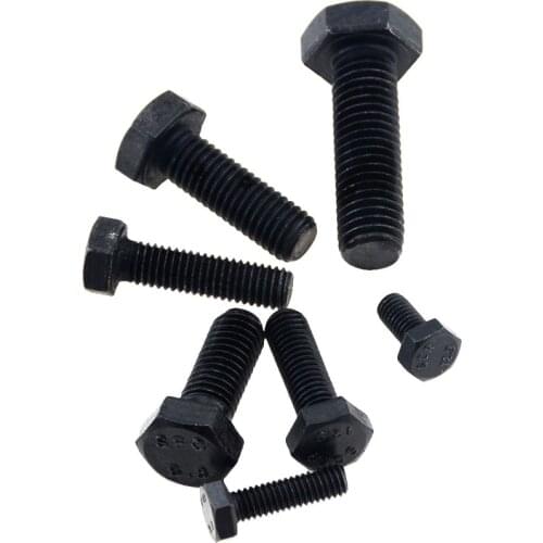 M6 M8 M10 M12 M14 Grade 8.8 Metric Thread DIN933 External Outside Hex Hexagon Head Cap Screw Bolt L=8-160mm