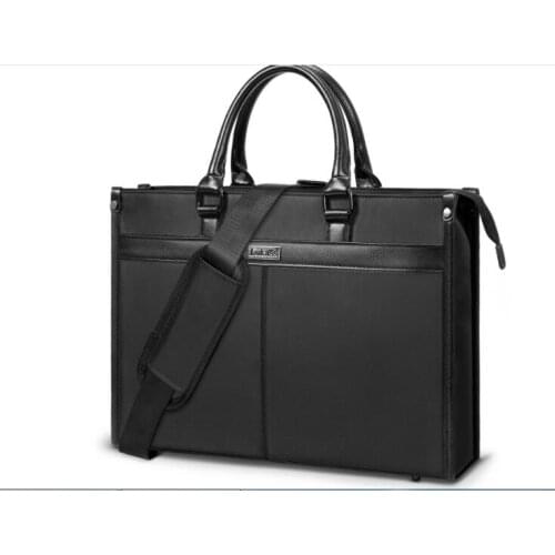 Mens business briefcase One shoulder messenger fashion brand PVC cross-border multi-layered mens handbag 1pcs